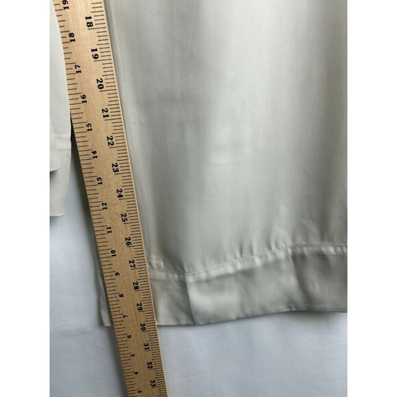 Zara Women's  Wide Leg Cropped Pants Medium Cream High Waist Casual Trousers NWT - Picture 4 of 16